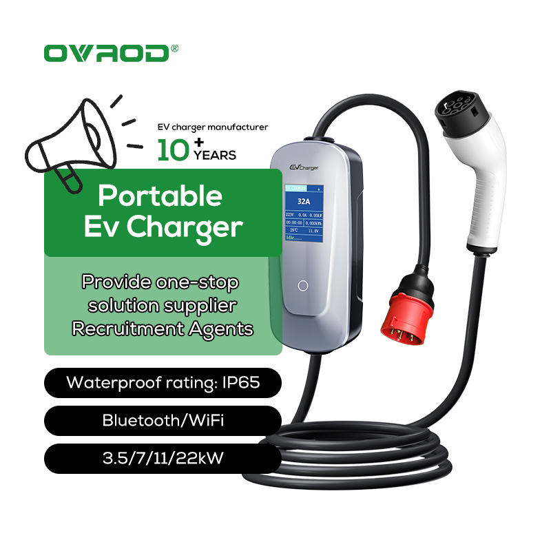Type 2 Portable Ev Charger 11Kw Cee - 오브로드 전기차 16A 모드 2 EVSE