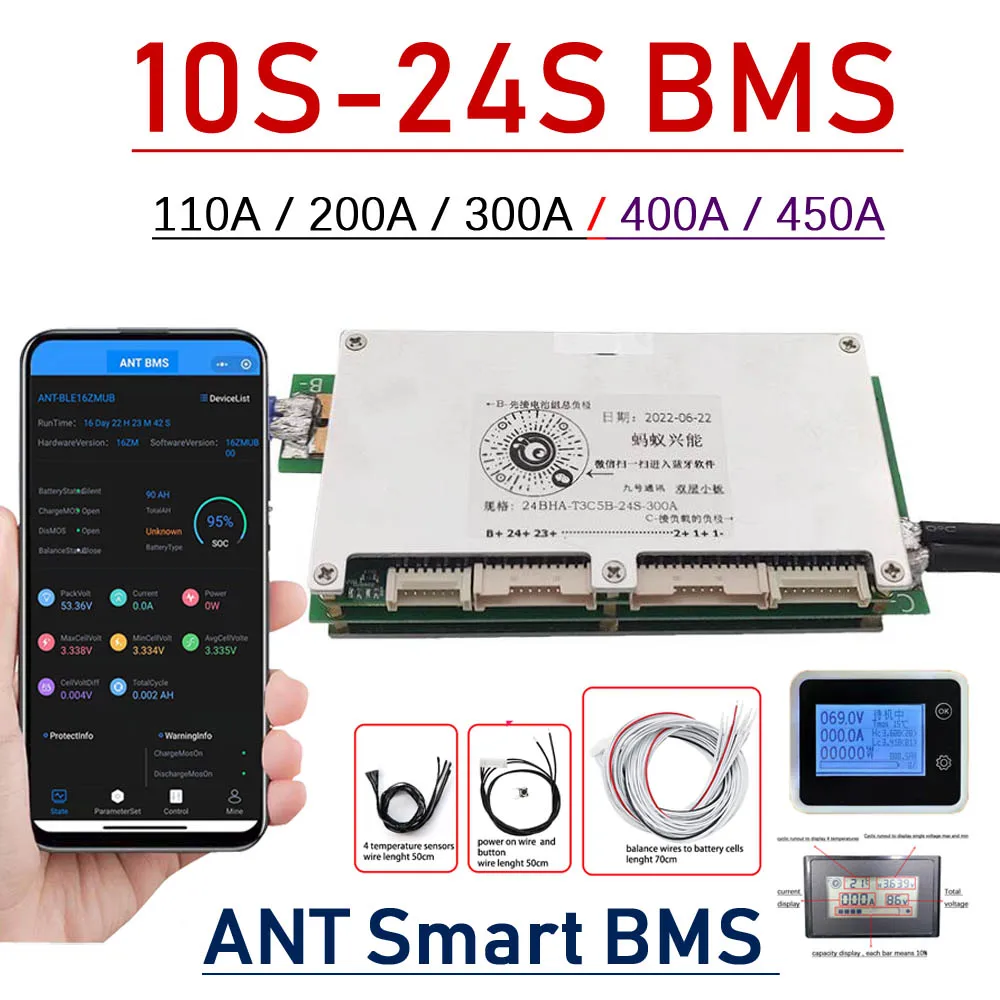 스마트 블루투스 BMS 10S ~ 24S ANT BMS - Smart Bms 24S 200A Bluetooth Lifepo4 리뷰 및 가격