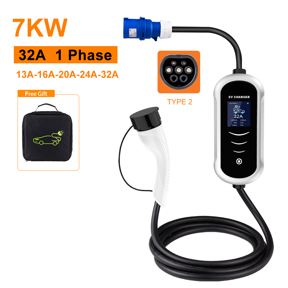 IPENGEN 유형 2 휴대용 EV 충전기 7KW 32 - Type 2 Portable Ev Charger 11Kw Cee 리뷰 및 가격