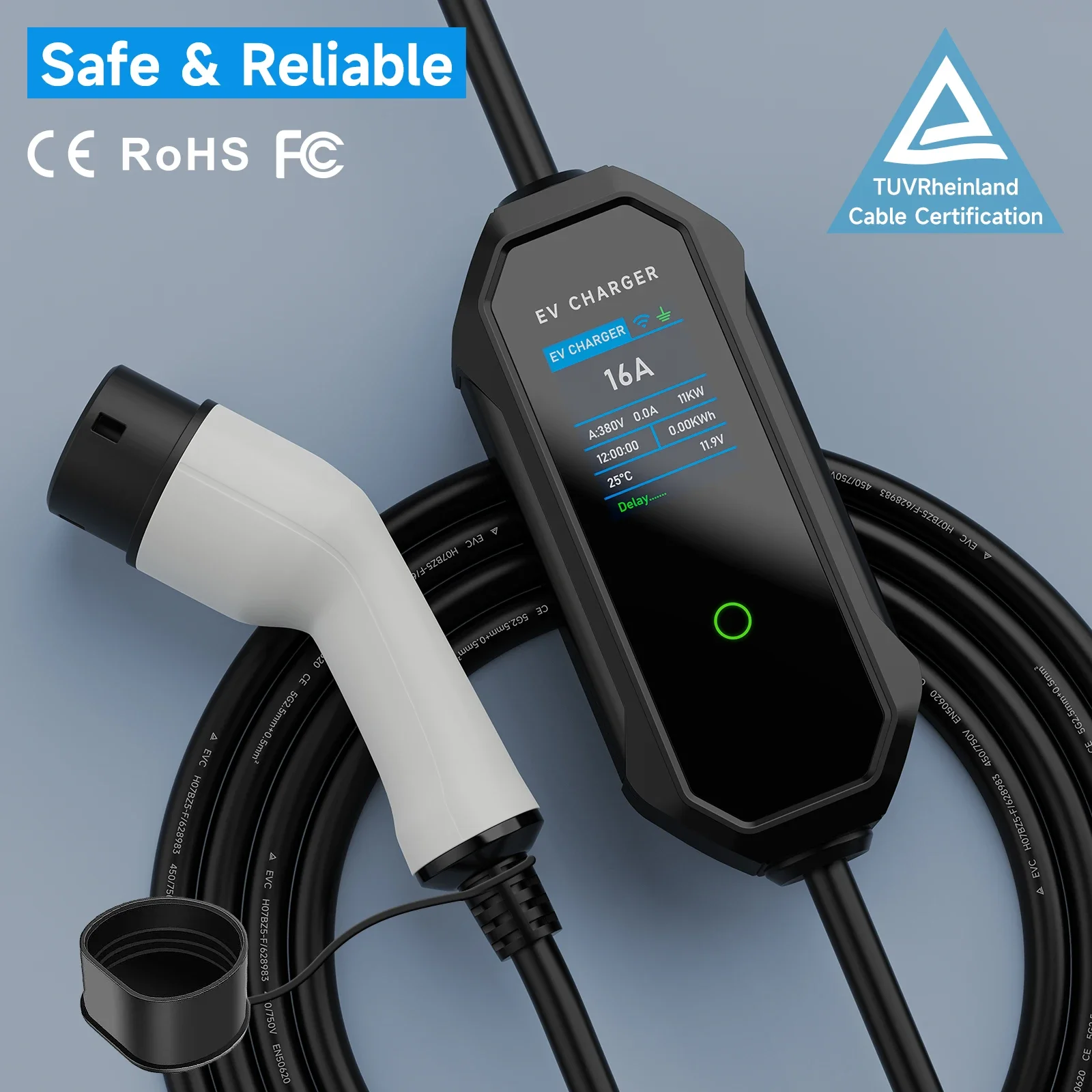 AFEEV 유형 2 휴대용 EV 충전기 11KW 16A - Type 2 Portable Ev Charger 11Kw Cee 리뷰 및 가격