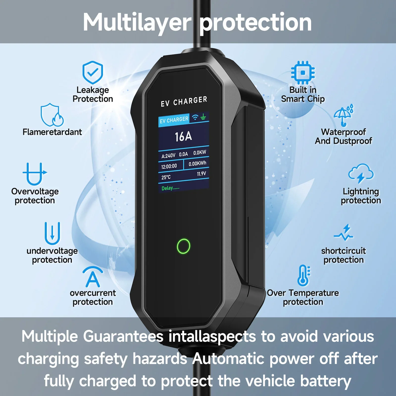 AFEEV 유형 2 휴대용 EV 충전기 11KW 16A - Type 2 Portable Ev Charger 11Kw Cee 리뷰 및 가격